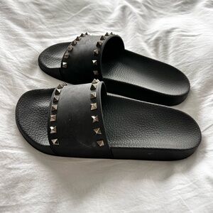 Valentino Garavani Rubber Rock Stud Slides